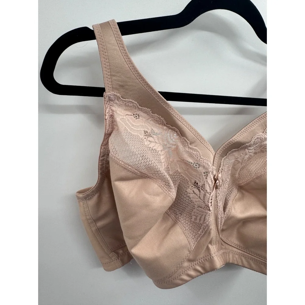 Glamorise‎ Magiclift Full Figure Minimizer Bra Womens 42DD Cafe Wire-Free NWOT